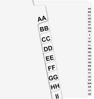 Pre-Printed Tabs | Exhibit Dividers