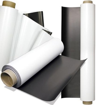 3.4 mil 19 x 13 Matte White Flexible Calendered Vinyl Film [W/ Low-Tack  Permanent Adhesive and 90# Layflat Liner, 200/Bx]