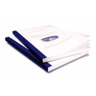 Coverbind Clear Matte / Linen Backs Thermal Binding Covers [Portrait, Navy, 1", 11 x 8.5] 40 /Box