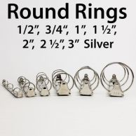 3-Ring Letter Size Silver Binder Mechanisms with Boosters [2-1/2" Round Ring] (80/Bx) Image 1