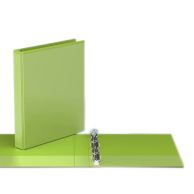 Easyview Premium Customizable Round Ring View Binders [Lime Green, Letter Size, 6/Pack]