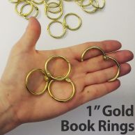 Metal Looseleaf Binder Rings [Gold, 1"] 1 /Pack (Discontinued)