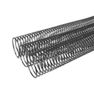 7/8" Silver Aluminum 4:1 Metal Spiral Binding Coil - 100pk Image 1