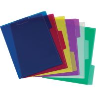 Pendaflex Poly View File Folders [Letter-Size, Assorted Colors, with 1/3-Cut Tabs] - 6/Pack Image 1