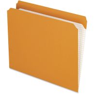Pendaflex Orange File Folders [with Interior Grid, Reinforced Straight-Cut Tabs, Letter-Size] - 100/Box Image 1