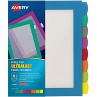 Avery BigTab Ultralast 8-Tab Multicolor Plastic Dividers 1 set - 24901 Image 1