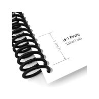 5:1 Pitch Spiral Plastic Coil 36" Long [10 mm (3/8"), Black](100/Box) Item#345110BLAC Image 1