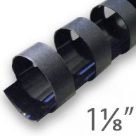 Plastic Comb Binding - Matte 19 Ring [Black, 1-1/8"] 100 /Box