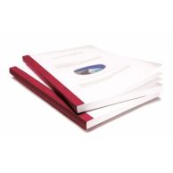 Coverbind Burgundy Clear Linen Thermal Binding Covers (Price per Box)