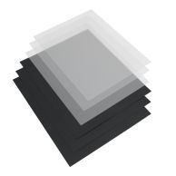 Advantage Linen Clear Front & Black Back 2 PC Cover (Sets) [Black, 8.5 X 11] Image 1