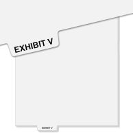 Avery Style Pre Printed Tab Exhibit V [Bottom, Exhibit Letter, Uncollated, Letter] 25 /Bag - Clearance Sale  (Discontinued)