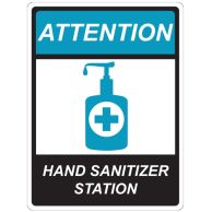 Hand Sanitizer Station Repositionable Signage - Pack of 5 Image 1
