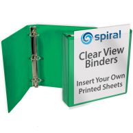 Kelly Green Colored Clearview Ring Binders