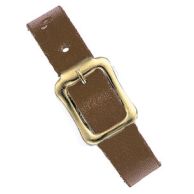 Leather Luggage Straps with Brass Buckles