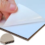 notFOAM™ Eco-Friendly, Biodegradable, Sustainable, Recyclable Mounting Boards with Self-Stick Cold Pressure Sensitive Adhesive and Corrugated Core from Crescent