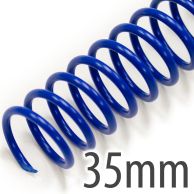 Spiral Plastic Coil 4:1 12" [Blue, 35 mm (1-3/8")] 100 /Box