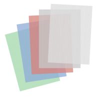 Poly Stripe Report Covers, Assorted Colors, Fanned out