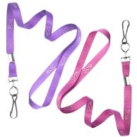Purple & Pink Ribbon Breast Cancer Awareness Lanyards - Buy101