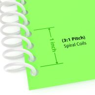 3:1 White 12" Spiral Plastic Coils Image 1