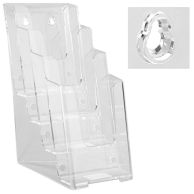 4-Tier Table Top Pamphlet Holders [Clear, 4" X 6" X 10"] 2 /Pack (Discontinued)