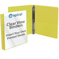 Yellow Colored Clearview Ring Binders