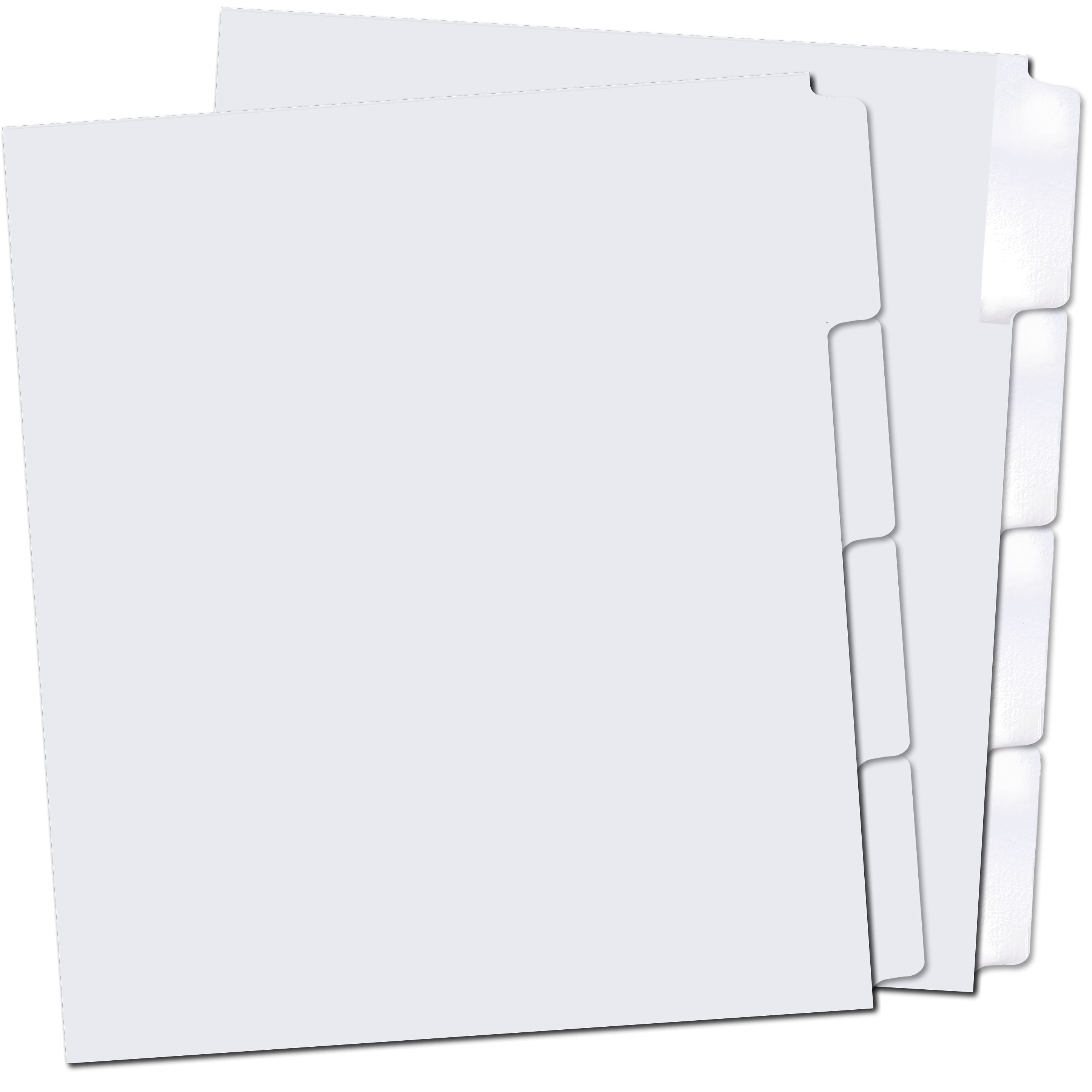 1/4 Cut Straight Collated Copier Tabs - Mylar or Plain, With or Without  Punching