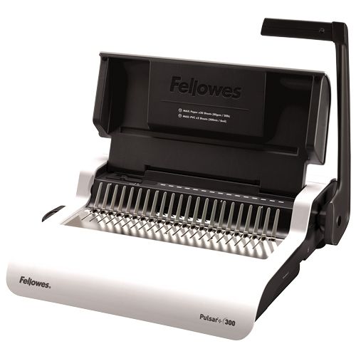 Pulsar Manual Comb Binding System, 300 Sheets, 18.13 x 15.38 x 5.13, White Pulsar Manual Comb Binding System, 300 Sheets, 18.13 x 15.38 x 5.13, White