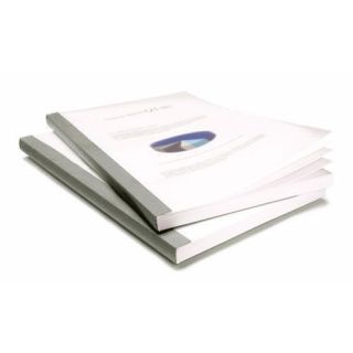 Coverbind Clear Matte / Linen Backs Thermal Binding Covers [Portrait, Gray, 1/16", 11 x 8.5] 100 /Box