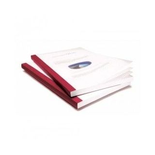 Coverbind Clear Matte / Linen Backs Thermal Binding Covers [Portrait, Red, 1/8", 11 x 8.5] 90 /Box