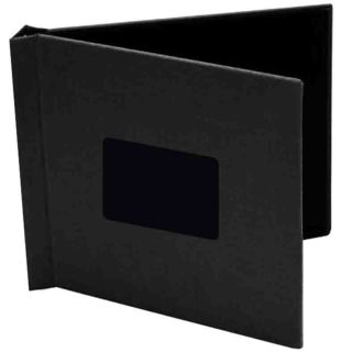 Pinchbook - 12x11.5 [w/ Window, Cloth, Black, 12"x12"] 5 /Pack - Clearance Sale