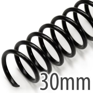 Spiral Plastic Coil 4:1 36" [Black, 30 mm (1-3/16")] 100 /Box