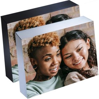 5" x 7" Silver Linings Self-Adhesive Photo Mounting Blocks, Black or Silver Trim
