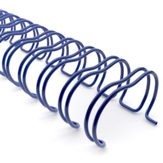 3:1 Blue Wire Binding Spine | Twin Loop Metal Binder Supplies with 3:1 Pitch Spacing for Small Books