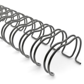 3:1 Gray  Wire Binding Spine | Twin Loop Metal Binder Supplies with 3:1 Pitch Spacing for Small Books
