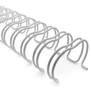 3:1 White Wire Binding Spine | Twin Loop Metal Binder Supplies with 3:1 Pitch Spacing for Small Books