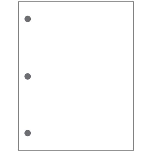 3-Hole Punched Paper 8.5(B.E.) x 5.5