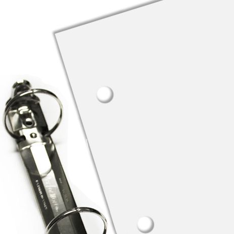 3-Hole Punched Paper with Reinforced Edges - Punched Pages for Ring Binders