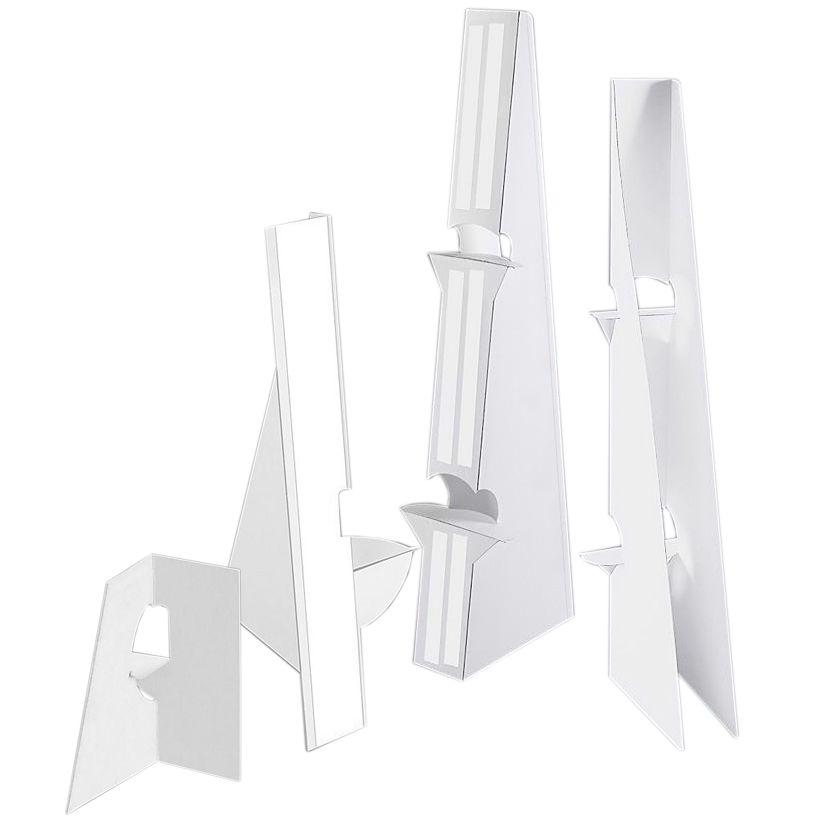 Double Wing Easel Backs Self-Stick [White, 12"] 250 /Case
