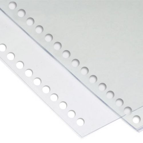 302 Clear Cover [10 Mil, w/ Tissue, Clear Gloss, Square Corner, 44-hole (.248 Pitch), 8-1/2" X 11"] 100 /Pack