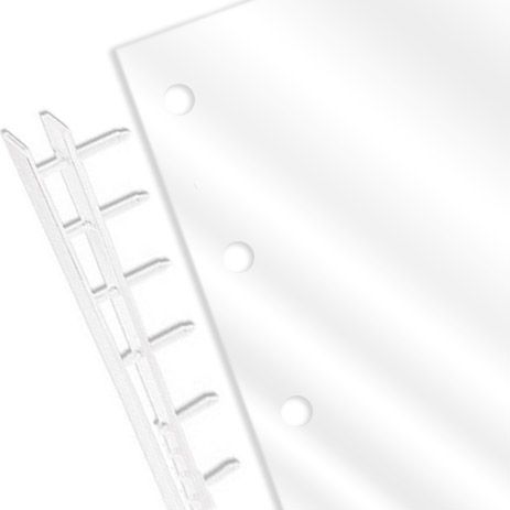 302 Clear Cover [7 Mil, No Tissue, Clear Gloss, Square Corner, 9-hole, 8-1/2" X 11"] 100 /Pack