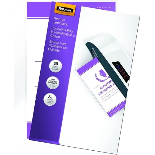 Fellowes 3mil Legal Size Blocked - See 0252006 [3 Mil] 25 /Pack