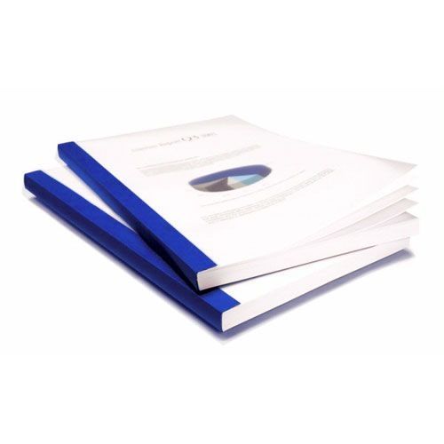 Coverbind Clear Matte / Linen Backs Thermal Binding Covers [Portrait, Royal Blue, 1/4", 11 x 8.5] 80 /Box