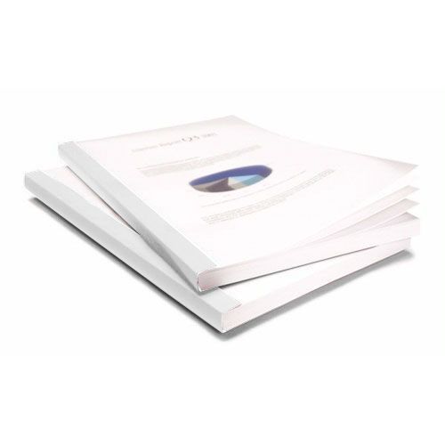 Coverbind Clear Matte / Linen Backs Thermal Binding Covers [Portrait, White, 1/4", 11 x 8.5] 80 /Box
