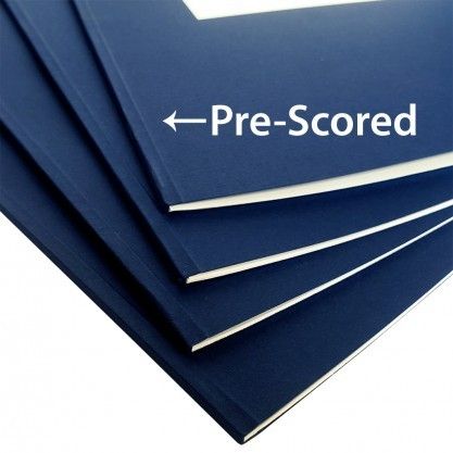 1-1/2" Coverbind Linen with Window Thermal Binding Covers [Navy] (30 / Box) Image 2