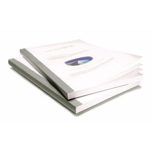 5/8" Coverbind Clear Linen Thermal Binding Covers [Gray] (50 / Box) Image 1