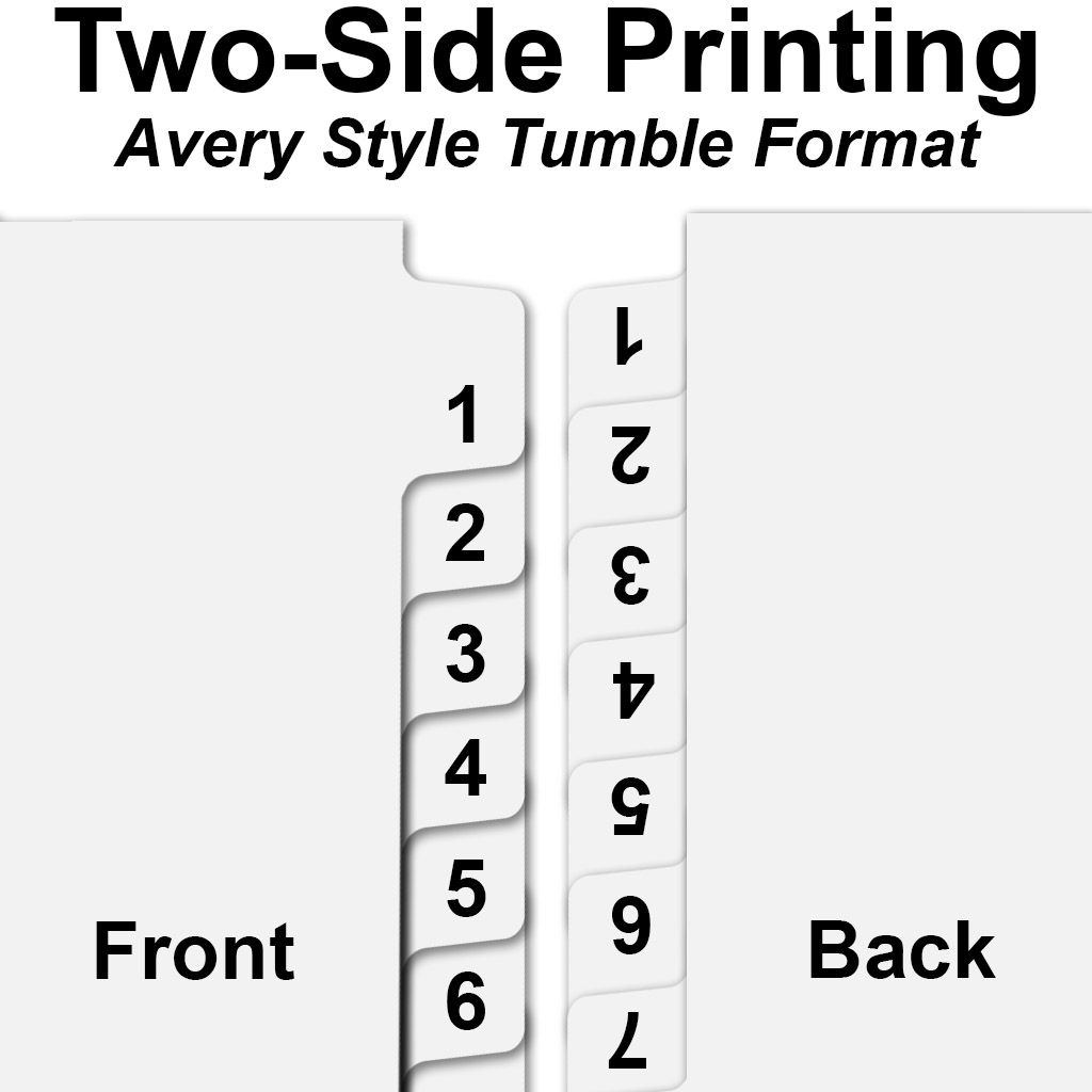 Avery Style Pre Printed Tab 301-325 Collated Tabs [Side, Individual Number, Collated, Letter] 25 /Bag