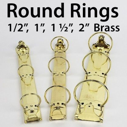3 Ring Binder Mechanisms Round Ring with Boosters [11" Binding Edge, Brass, 1", Round] 160 /Box (Discontinued)