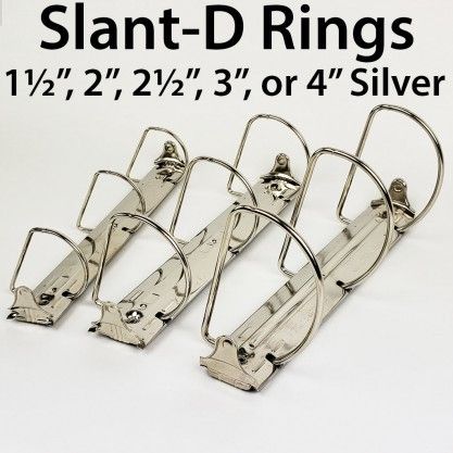 3 Ring Binder Mechanisms Slant D with Boosters [11" Binding Edge, Silver, 1-1/2", Slant D Ring] 50 /Box (Discontinued)