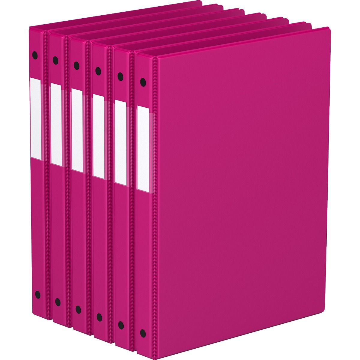 Premium Economy Round Ring Binders [Pink, 5/8", Letter Size, 6/Pack]
