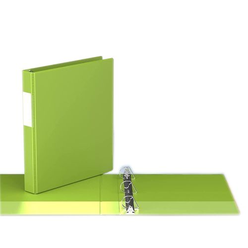 Premium Economy Angle D Ring Binders [Lime Green, Letter Size, 6/Pack]
